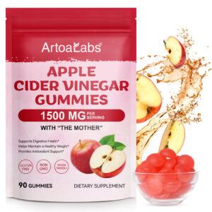 ArtoaLabs apple Cider Vinegar Gummies Supplements Weight Loss apple Cider Vinegar Diet Gummies for Supports Digestive Health