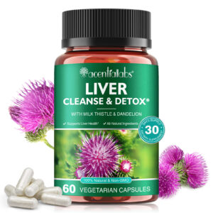 Acentiallabs Boost Immune System Liver Cleanse Capsule Detox Plant Extract Supplement Milk Thistle Dandelion Liver Detox Capsule