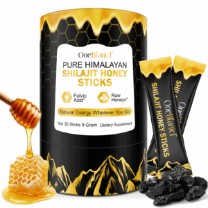 Onebtanicl Organic Honeys Fulvic Acid Himalayan Shilajit Honey Sticks for Women & Men Boost Energy