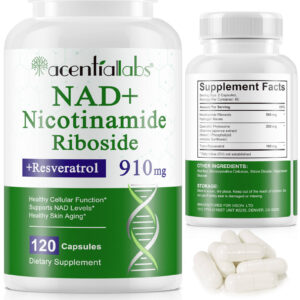 Acentiallabs 120P Hot Selling NAD Nicotinamide Capsules Nicotinamide Riboside Capsules Revitalizes Cellular Energy Capsules