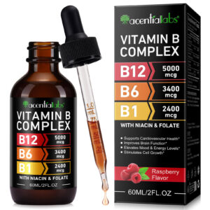 Acentiallabs Vitamin B Complex Stimulates Cell Growth Supports Vitamin Drops Cardiovascular Health Vitamin B Liquid Drops